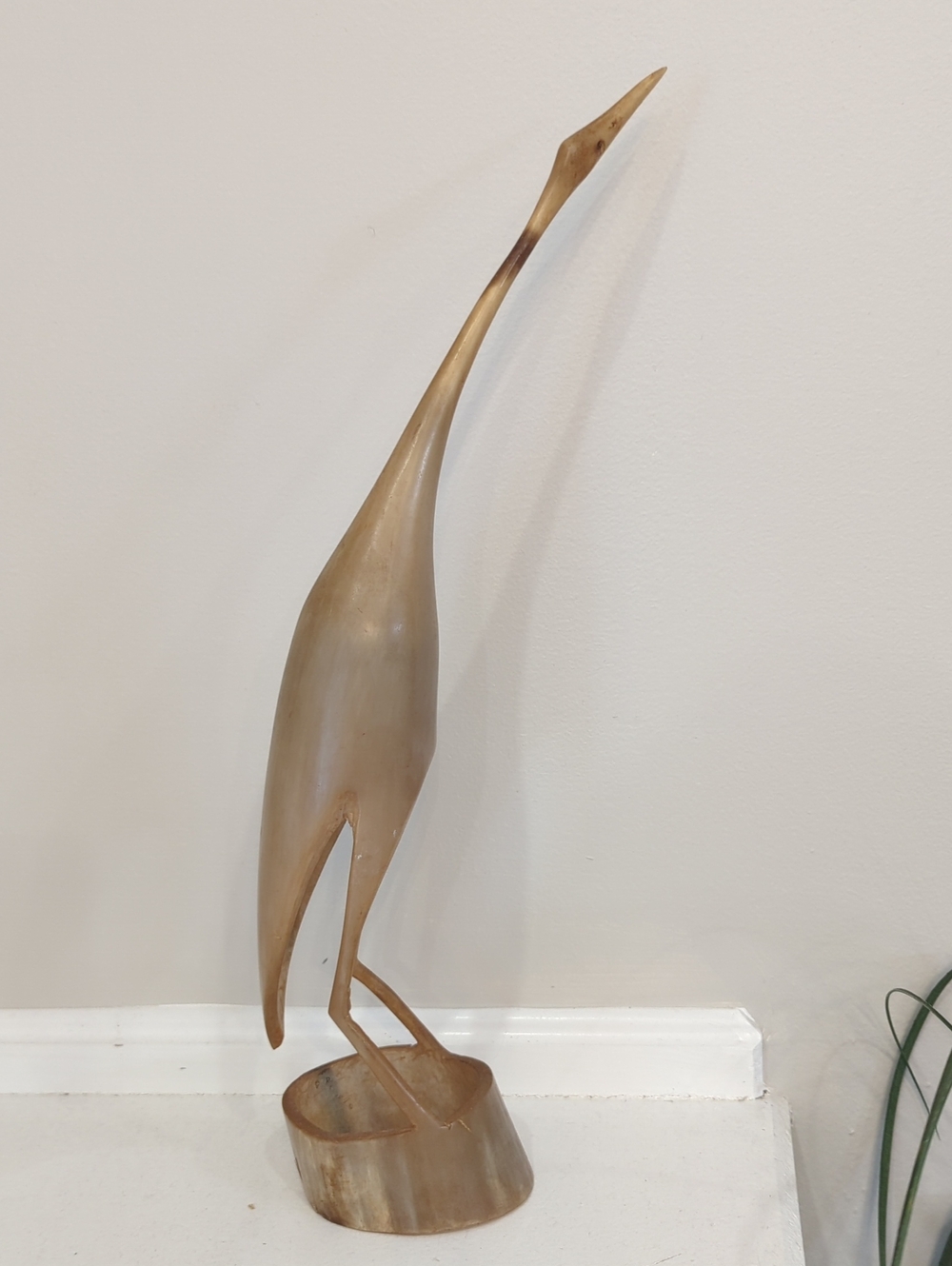 Vintage Carved Horn Crane or Egret Figurine - Picture 3 of 7